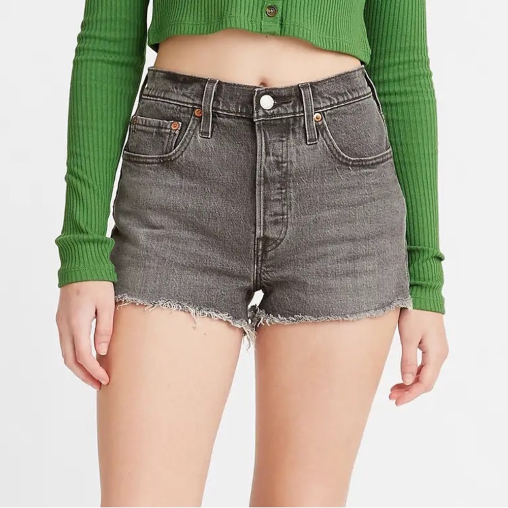 Levi's Gray Jean Shorts for Women